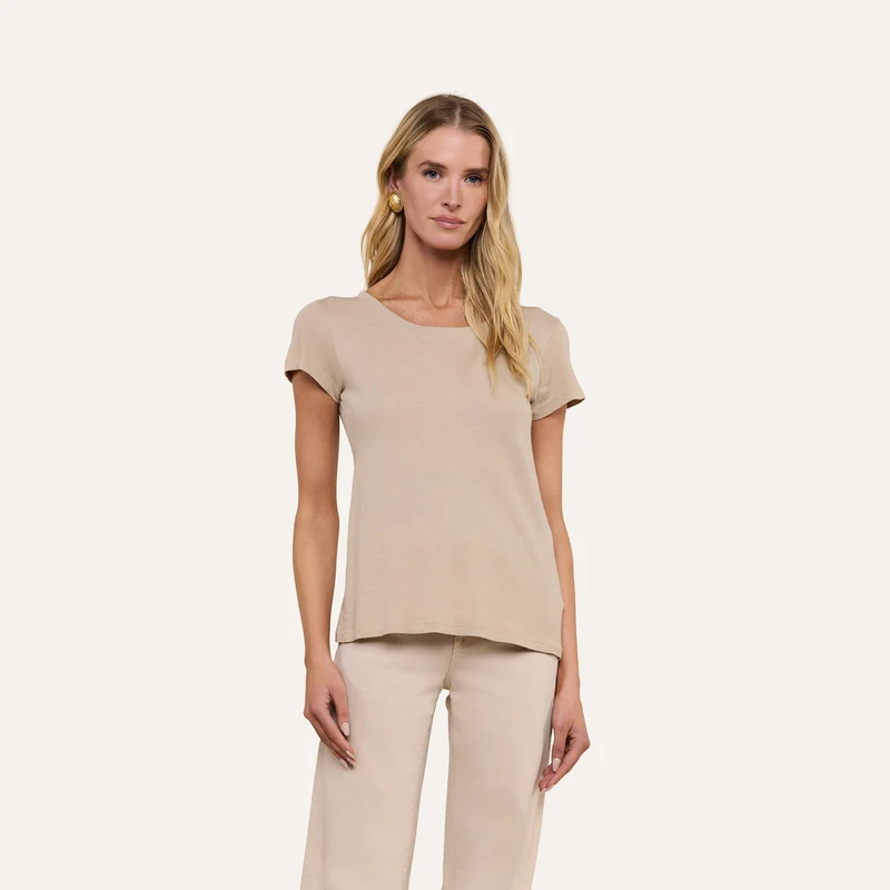 Cory Cotton Scoopneck Tee