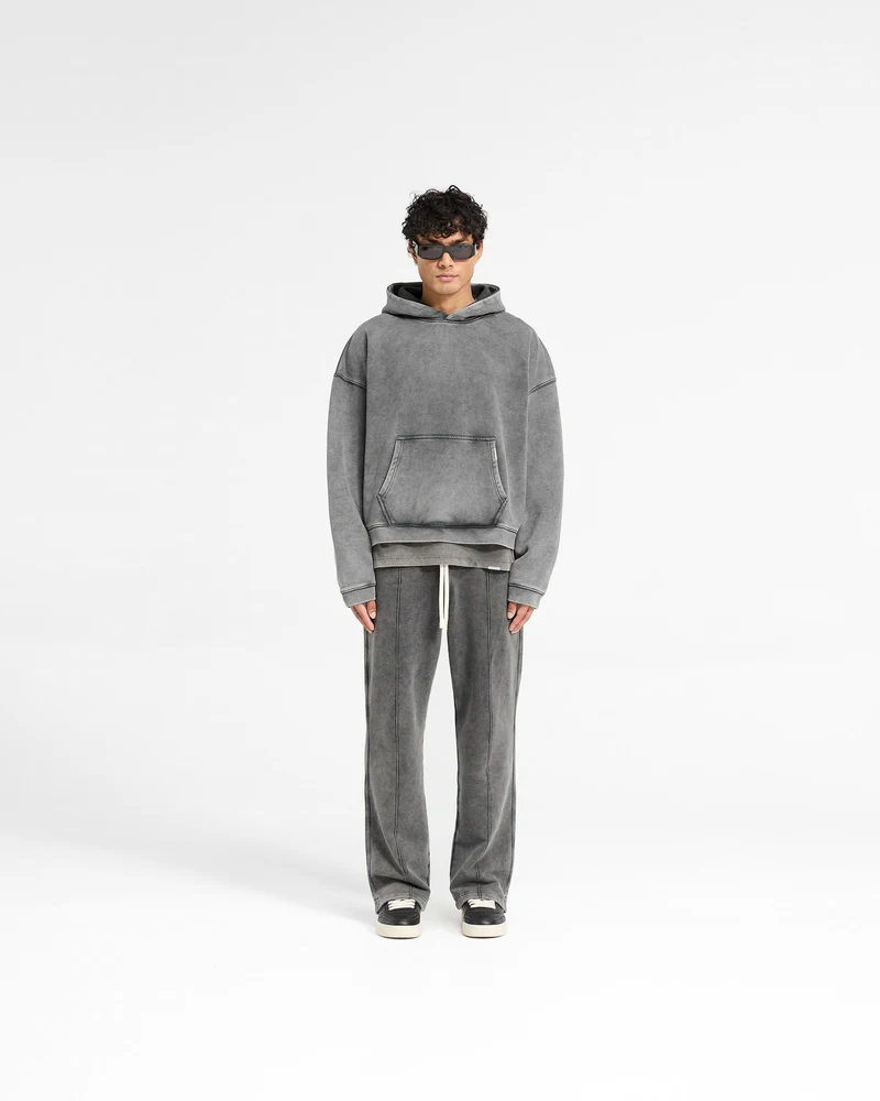 Initial Boxy Hoodie - Vintage Grey