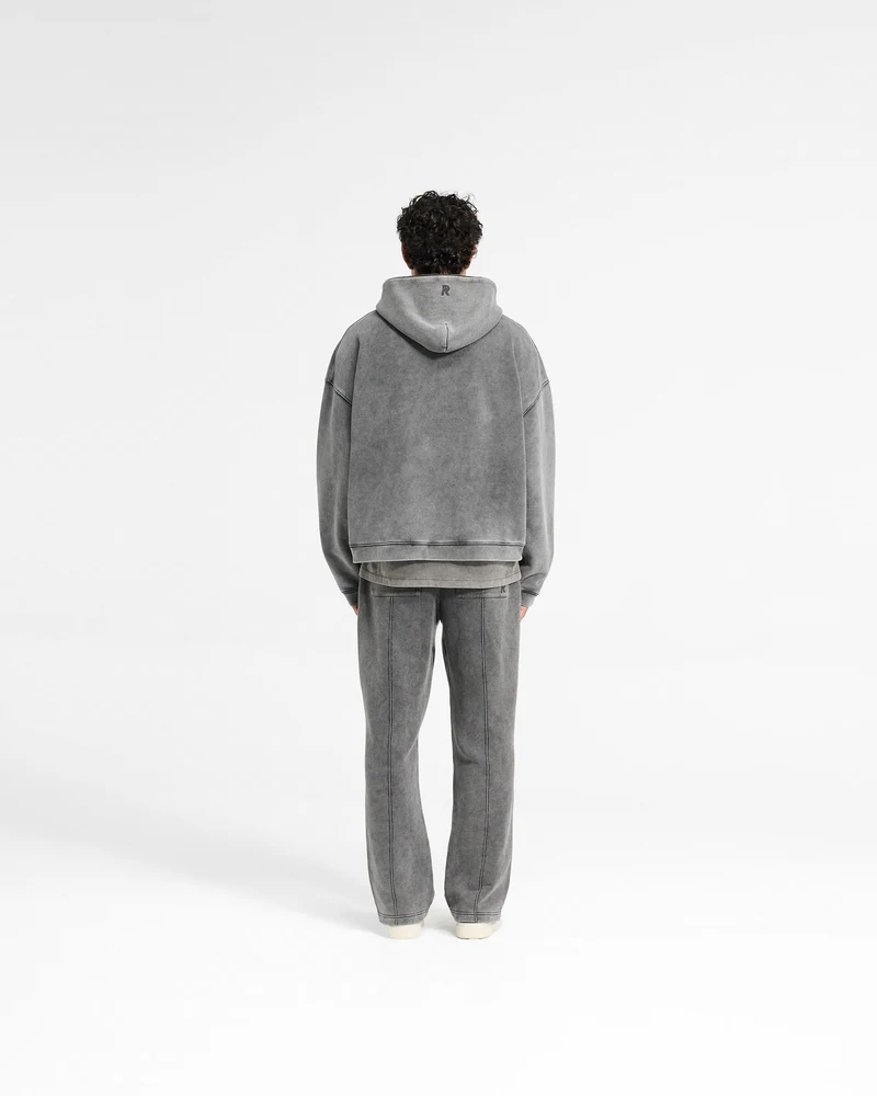 Initial Boxy Hoodie - Vintage Grey