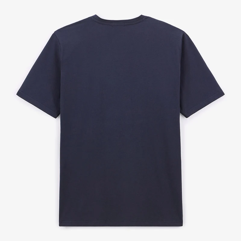 T-shirt manches courtes col rond 100% coton bleu marine Théo