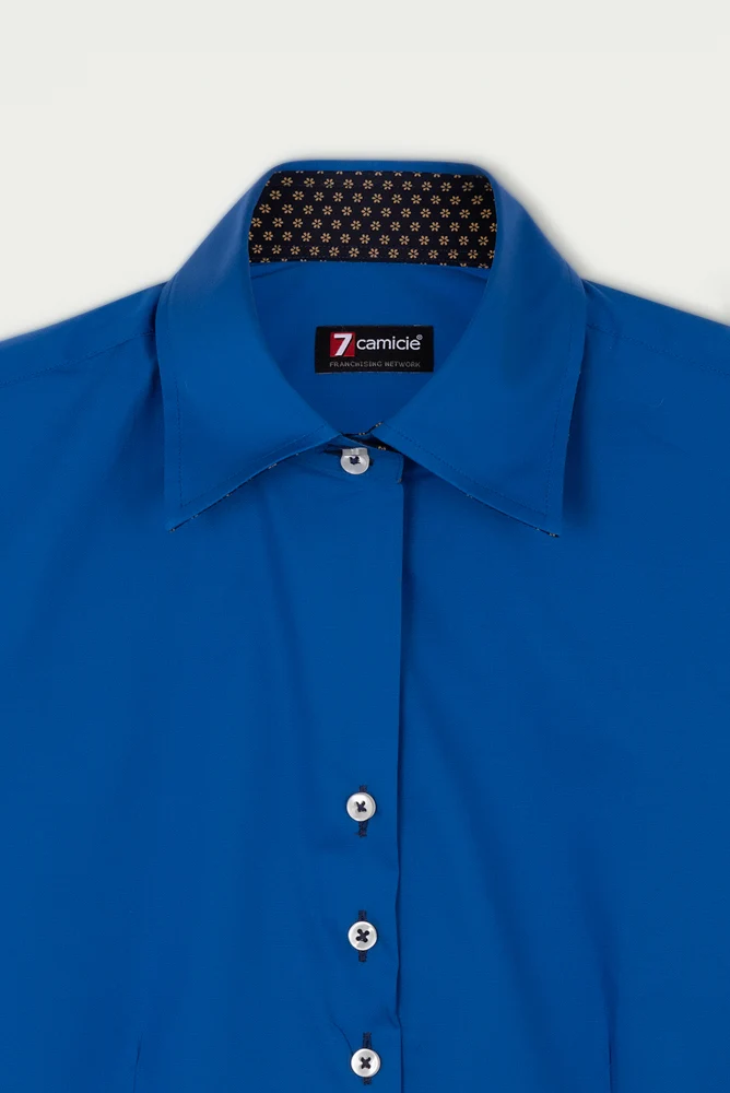Linda Sport Poplin Stretch Women Shirt Navy Blue