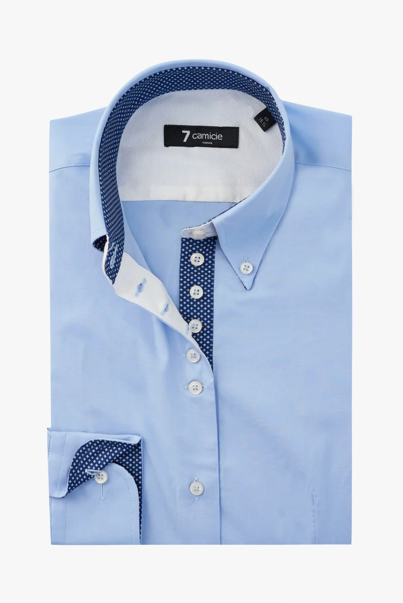 Silvia Iconic Poplin Stretch Women’s Shirt Light Blue