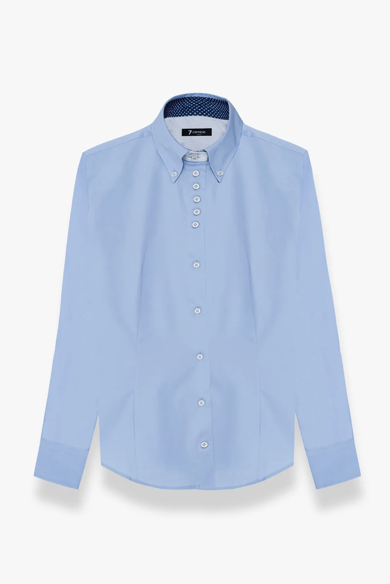 Silvia Iconic Poplin Stretch Women’s Shirt Light Blue