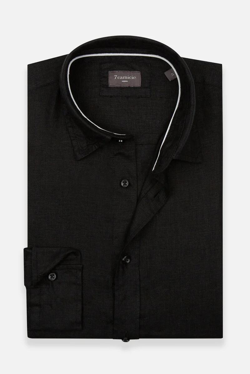 Beatrice Sport Linen Women’s Shirt Black
