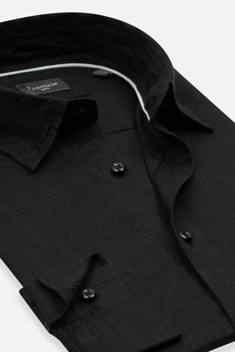 Beatrice Sport Linen Women’s Shirt Black