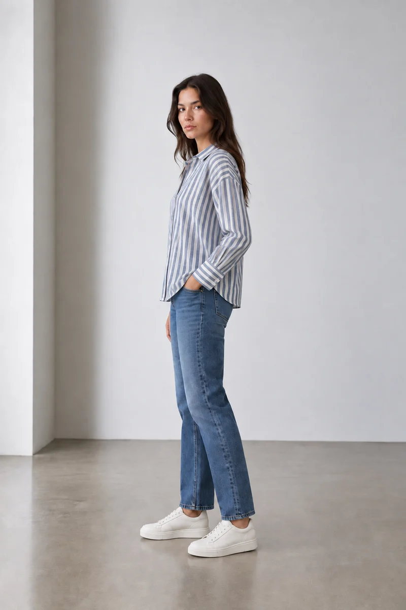Nivea|Cotton Striped Relaxedfit Tunic