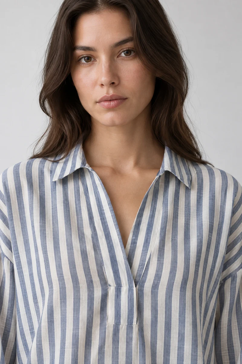 Nivea|Cotton Striped Relaxedfit Tunic