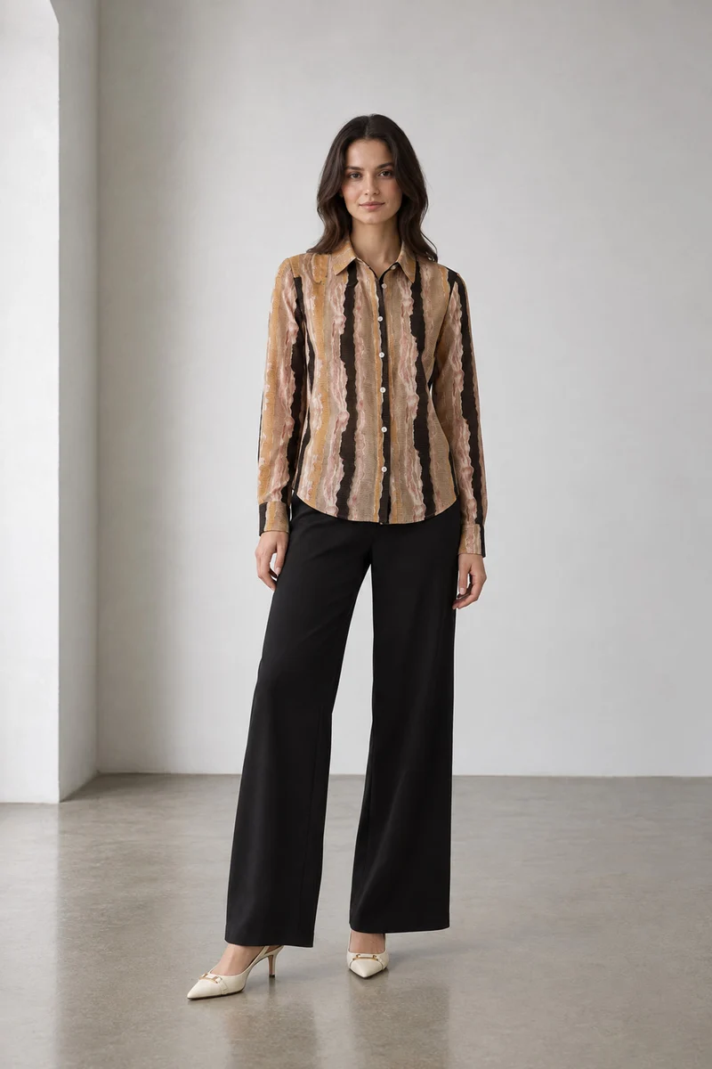 Tarian|Viscose Printed Regular Shirt
