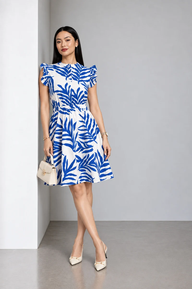 Lumet|Cotton Printed Shirt Dress