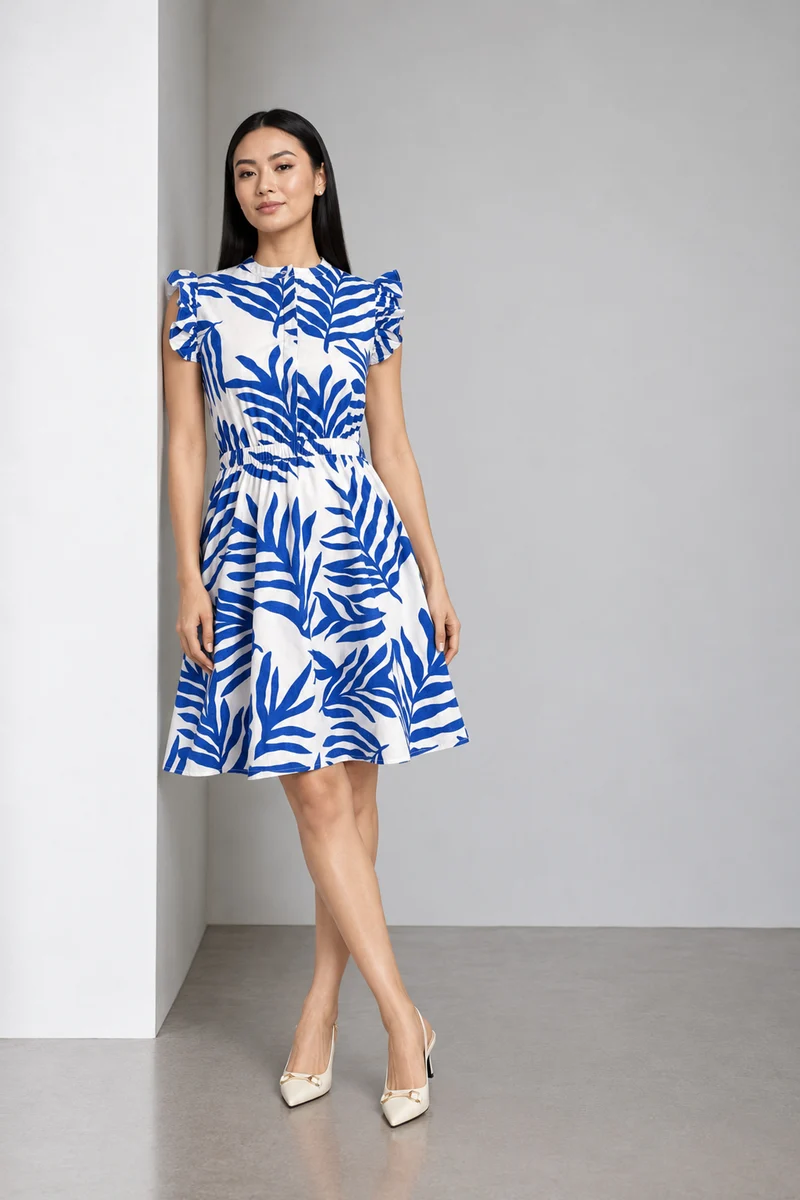 Lumet|Cotton Printed Shirt Dress