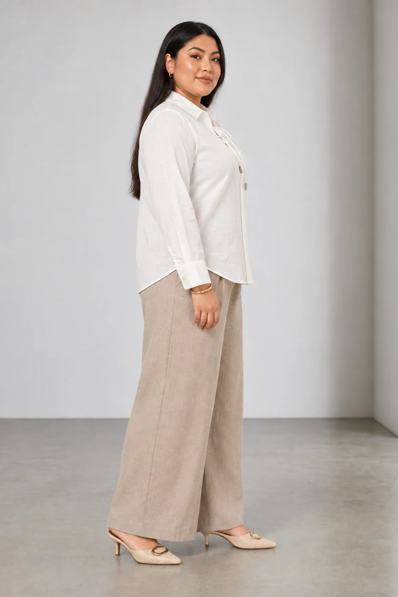 Lucra|Cotton Corset Detail Shirt