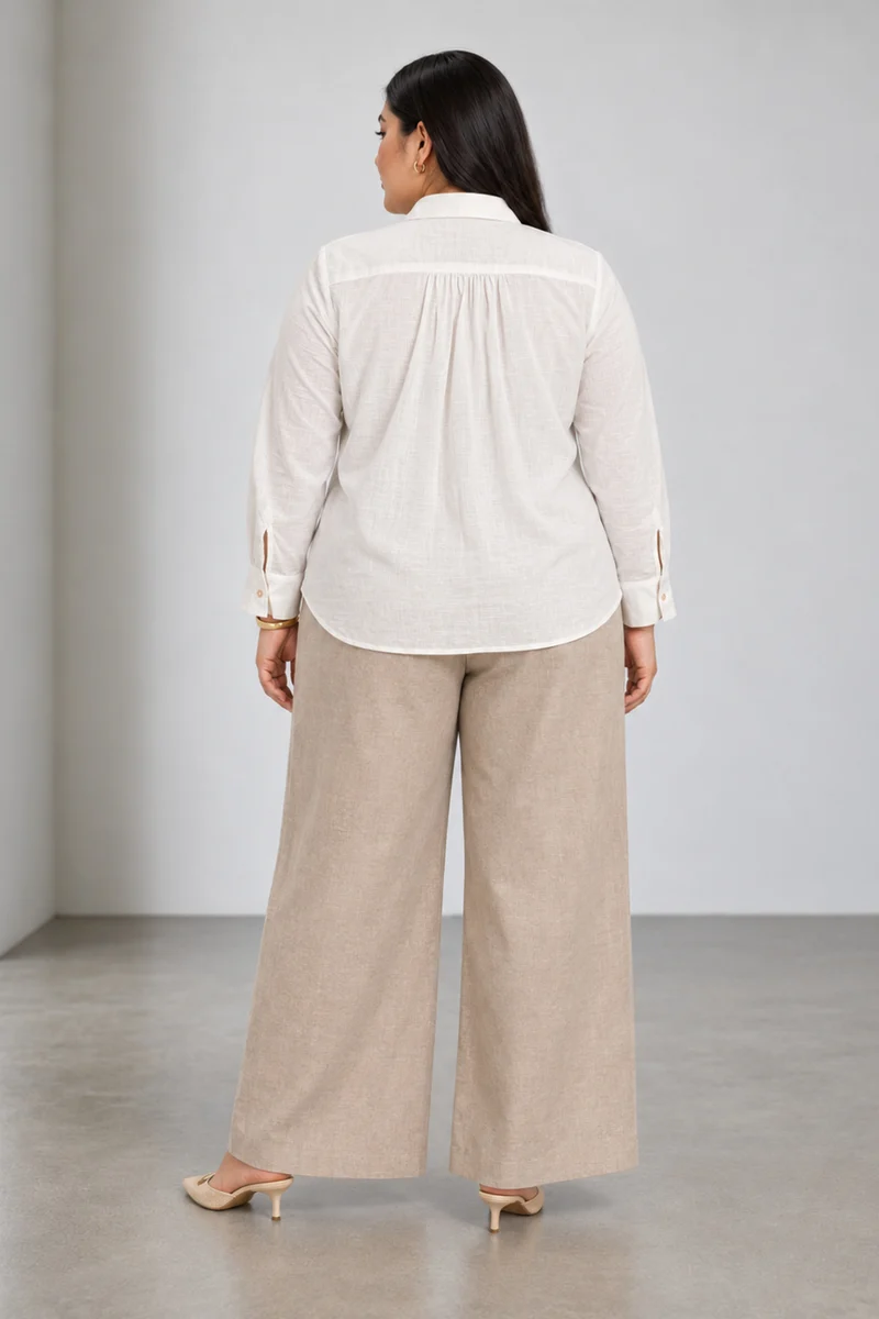 Lucra|Cotton Corset Detail Shirt