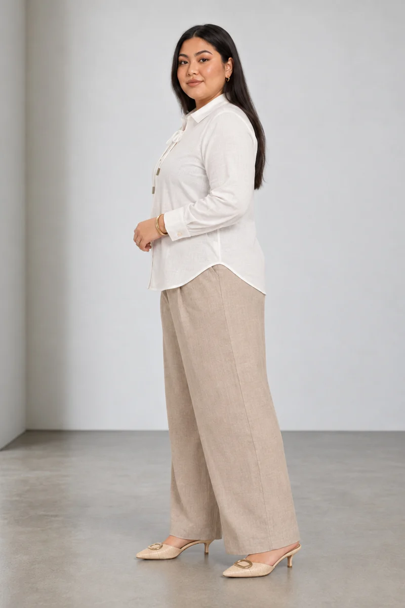 Lucra|Cotton Corset Detail Shirt