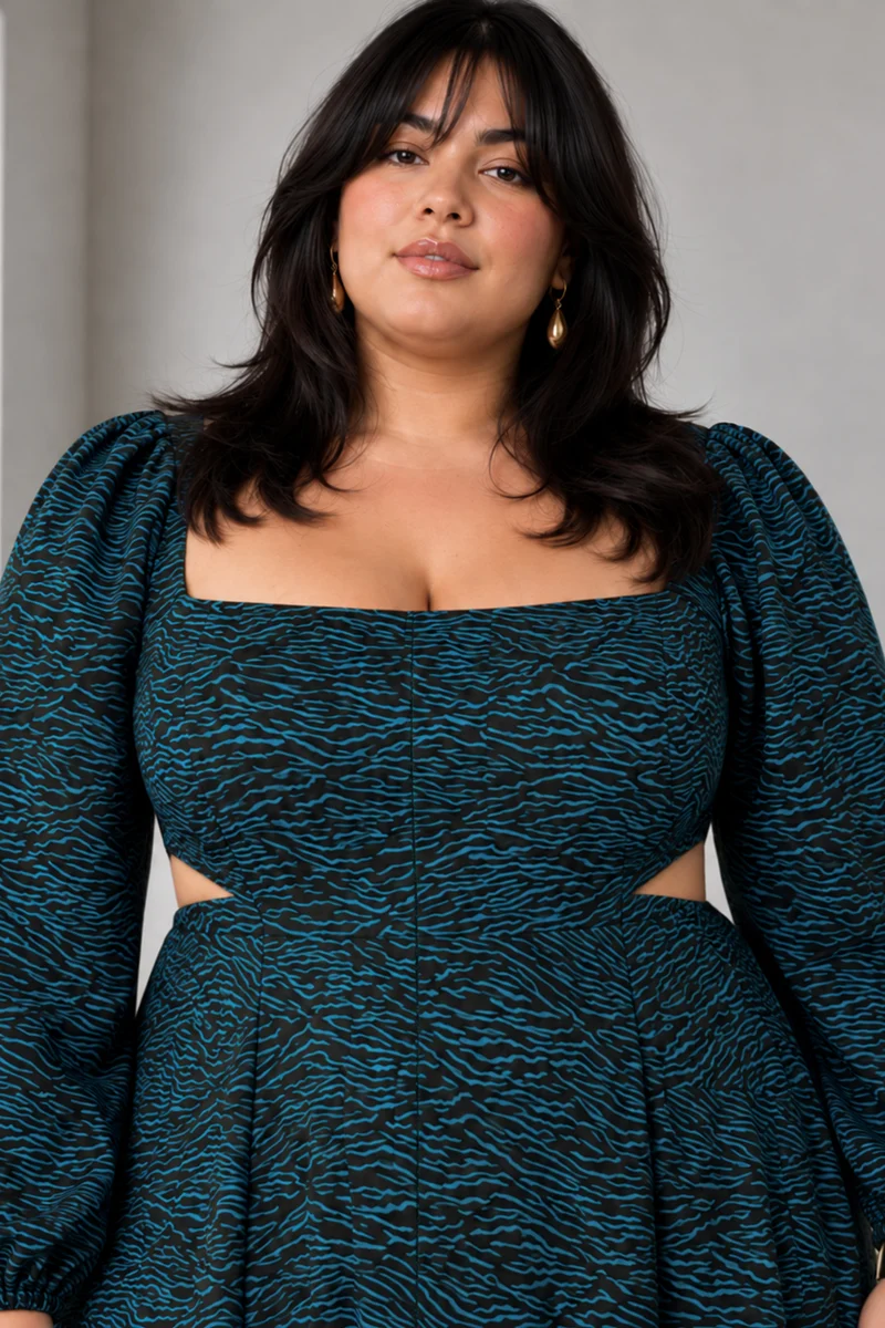 Zorin|Viscose Cutout Maxi Dress
