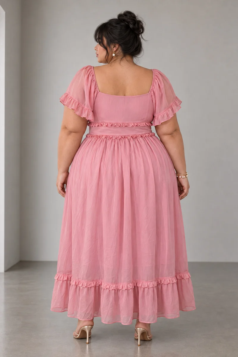 Lumera|Viscose Ruffle Maxi Dress