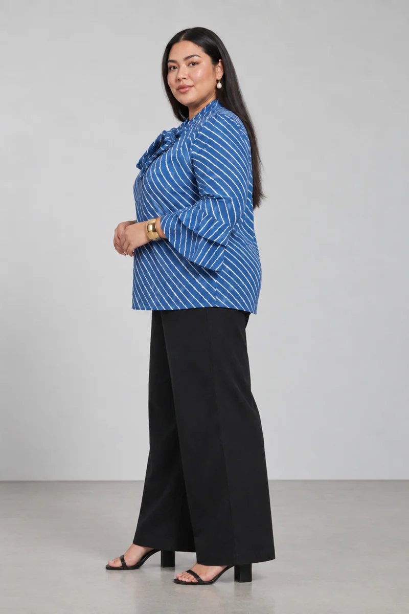 Eiryn|Cotton Tie Up Neck Top