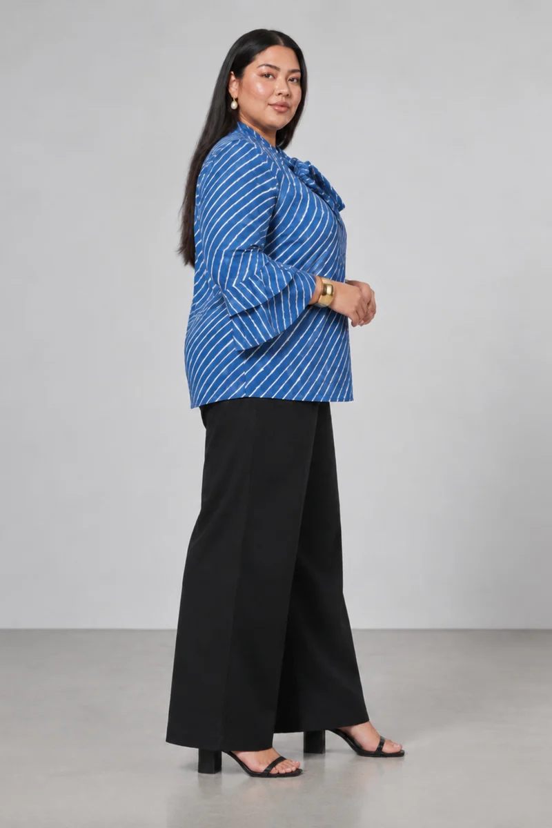 Eiryn|Cotton Tie Up Neck Top