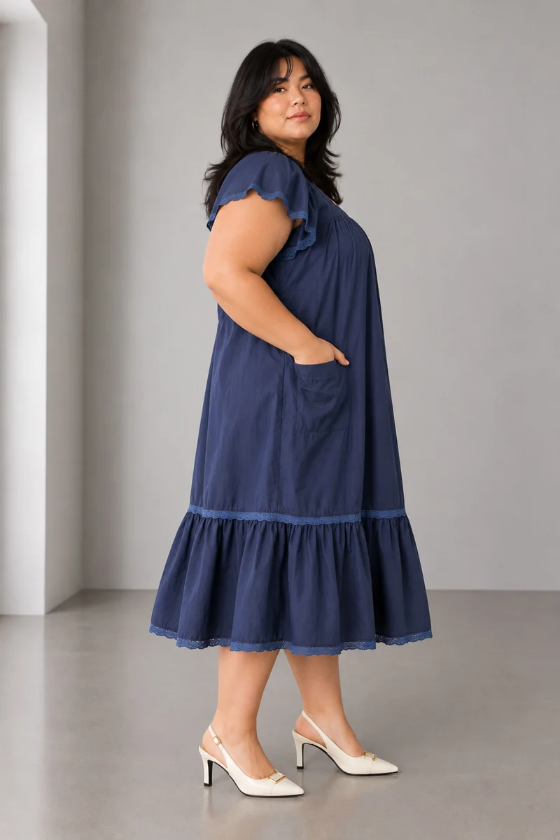 Anaby|Cotton Tiered Midi Dress