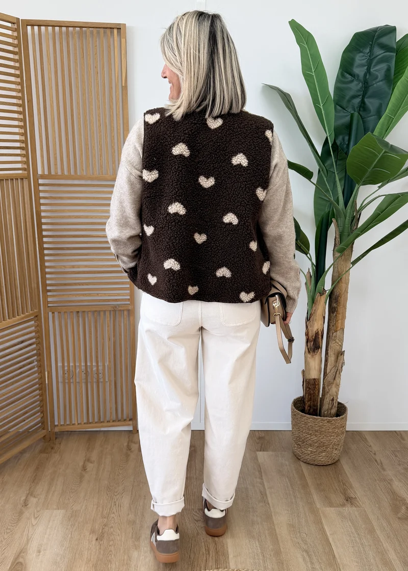Gilet sans manches à cœurs - Made in Italy