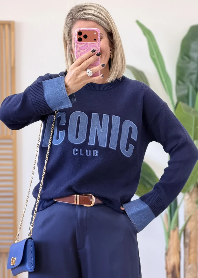 Pull détails jeans - hyper doux