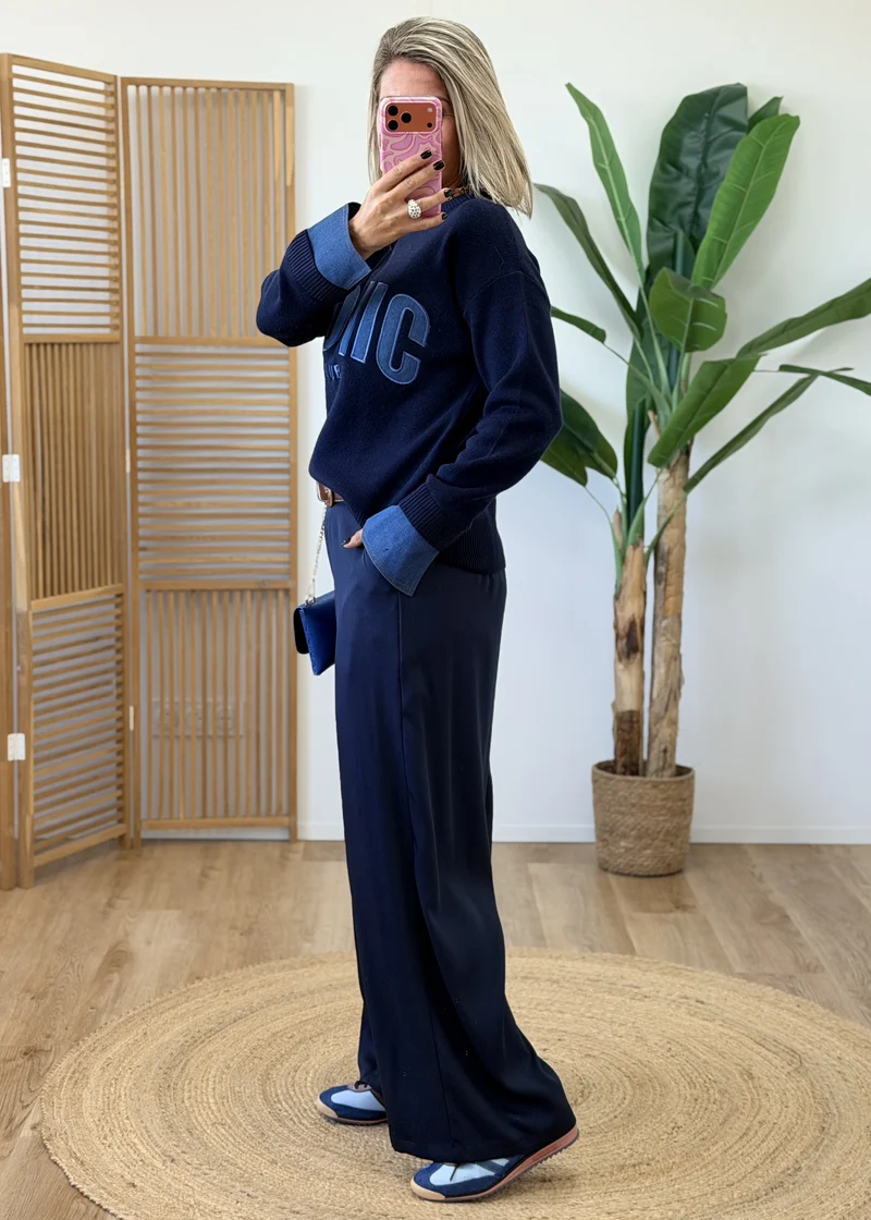 Pull détails jeans - hyper doux