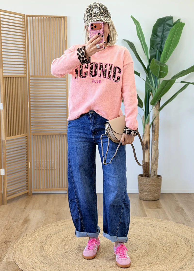 Pull Iconic manches léopard - hyper doux