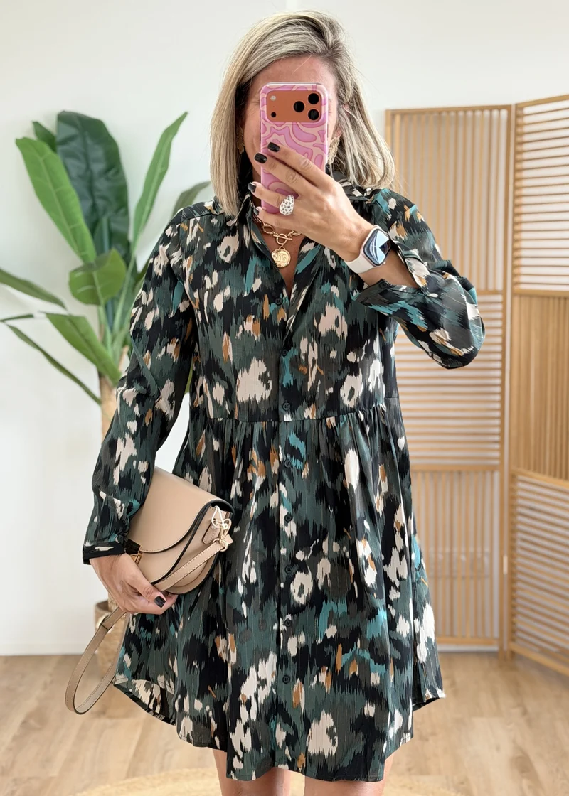 Robe chemise fleurie
