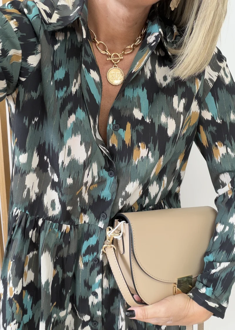 Robe chemise fleurie