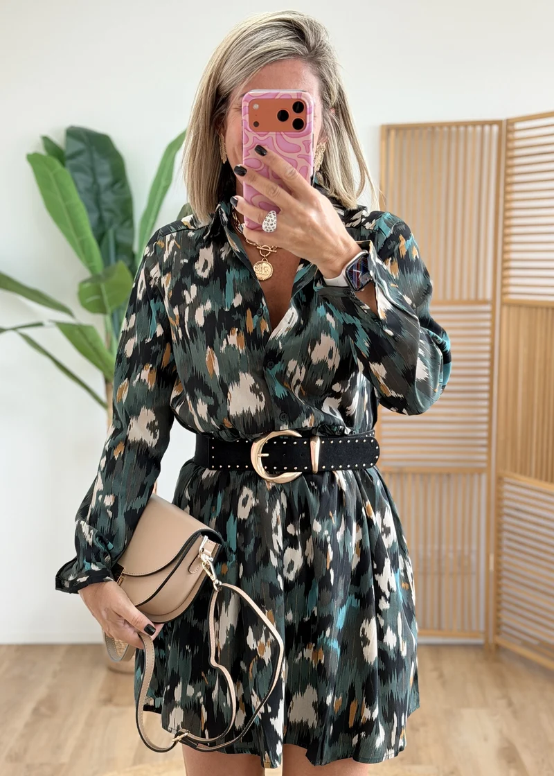 Robe chemise fleurie