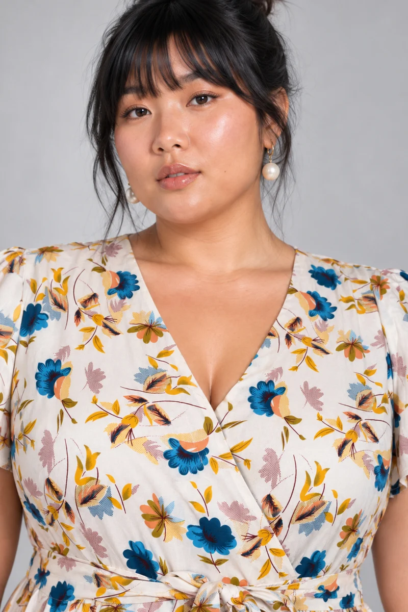 Aniva|Viscose Tiered Dress With Waist Tie