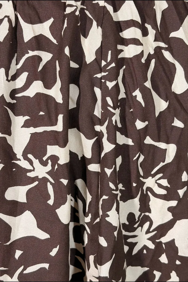 Olina|Viscose Fit Flare Mini Dress