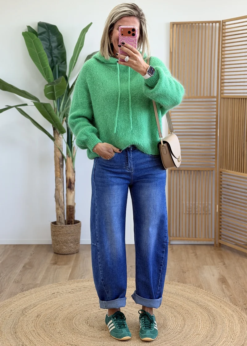 Sweat à capuche Made in Italy en mélange mohair