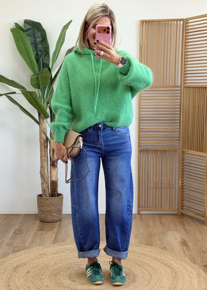 Sweat à capuche Made in Italy en mélange mohair