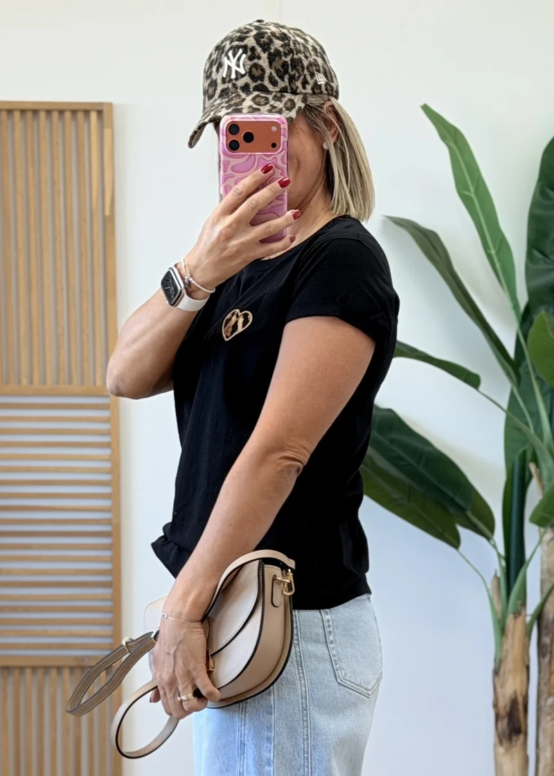 Tee-shirt cœur léopard