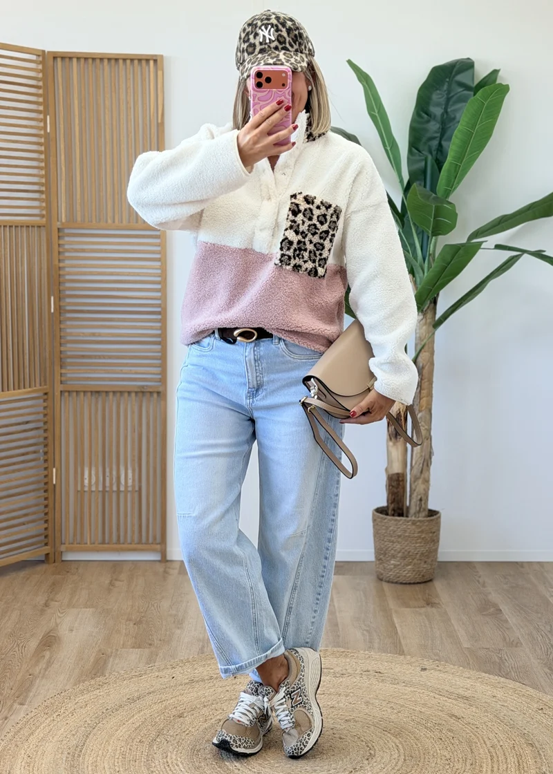 Pull polaire léopard