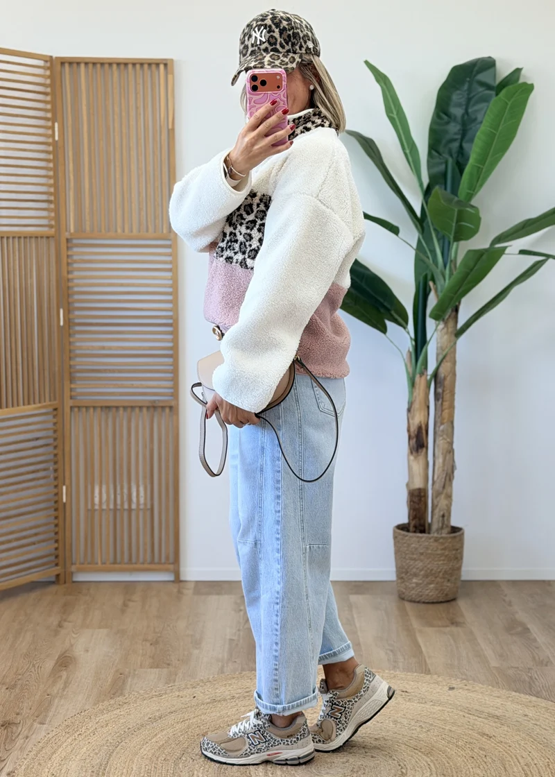 Pull polaire léopard