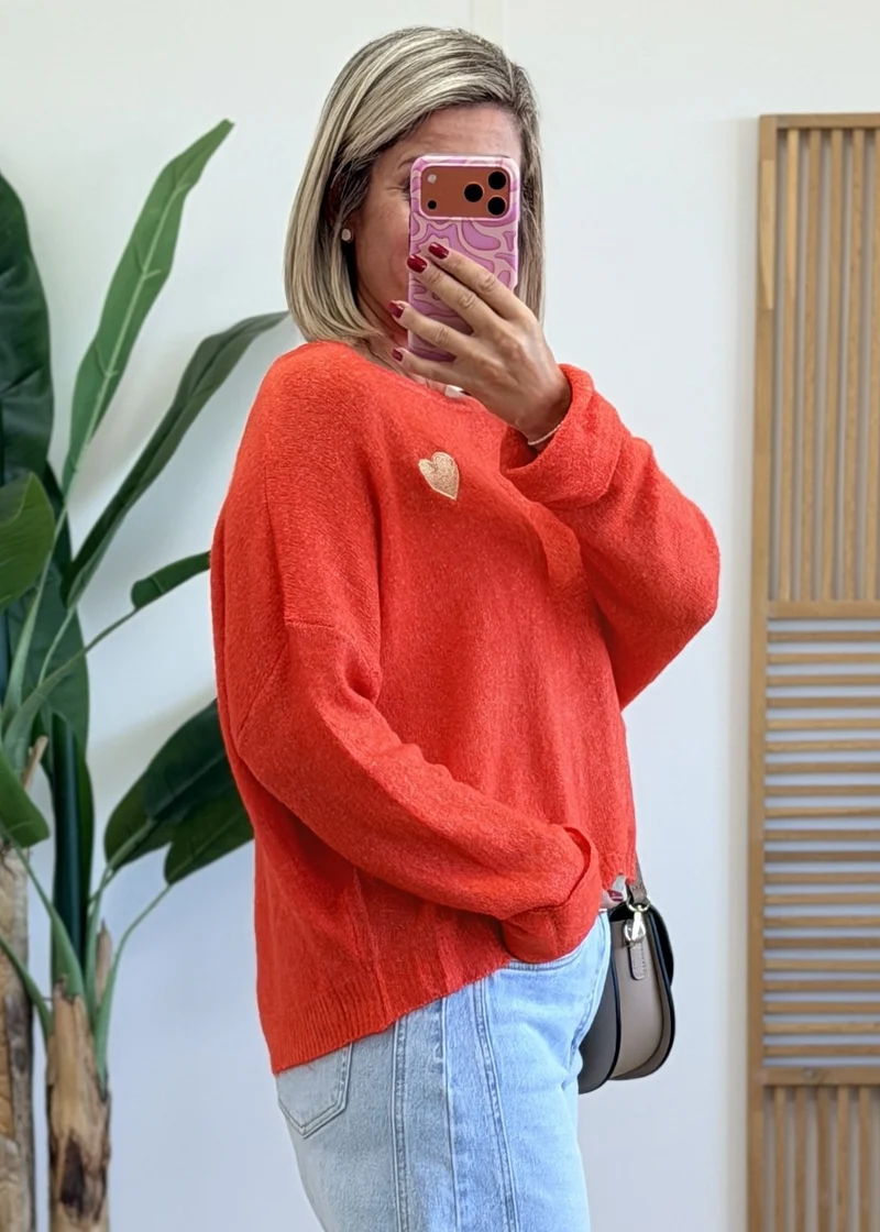 Pull hyper doux cœur doré