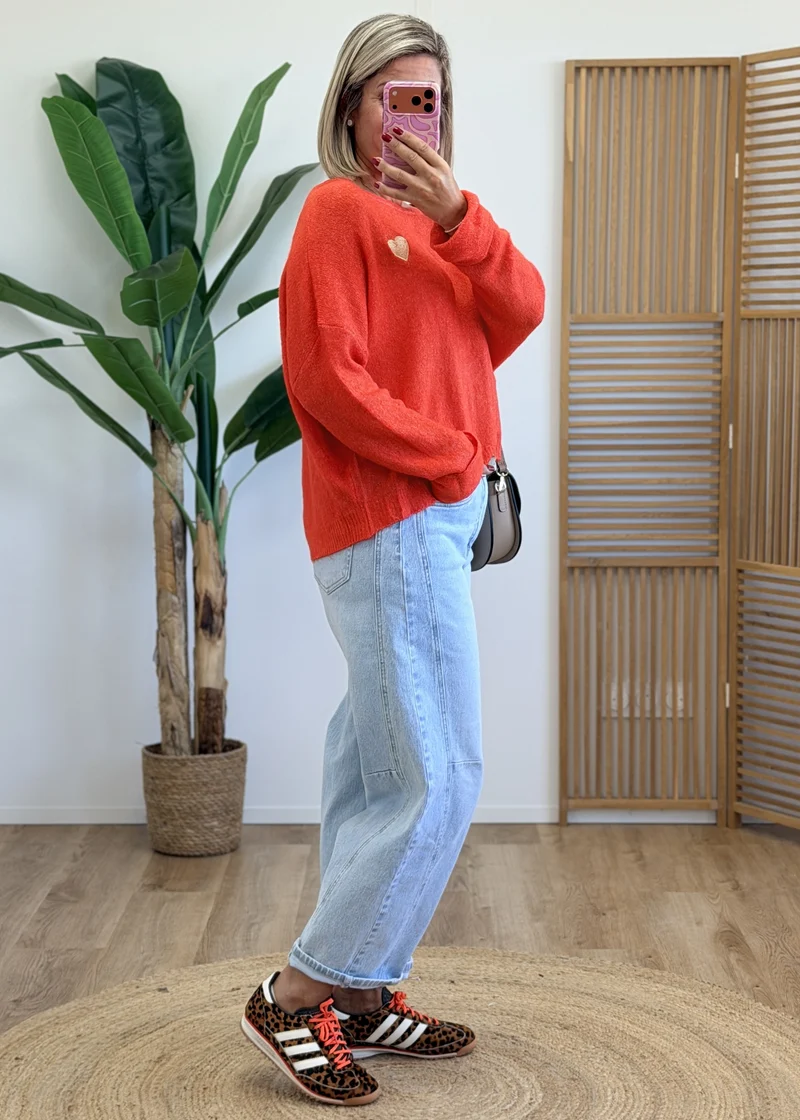 Pull hyper doux cœur doré