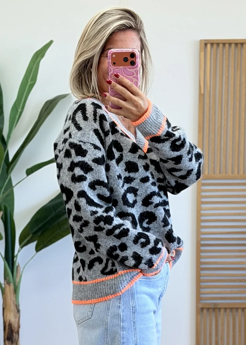 Pull Léo orange fluo très doux