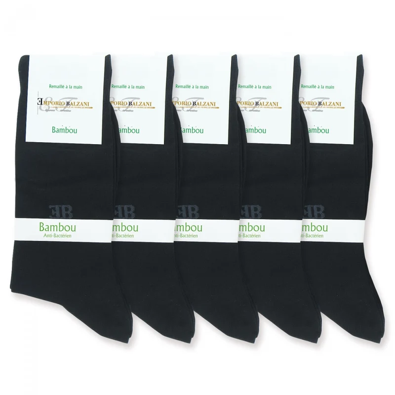 Chaussettes homme en bambou lot de 5 paires emporio balzani