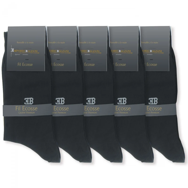 Chaussettes homme fil d'écosse lot de 5 paires emporio balzani