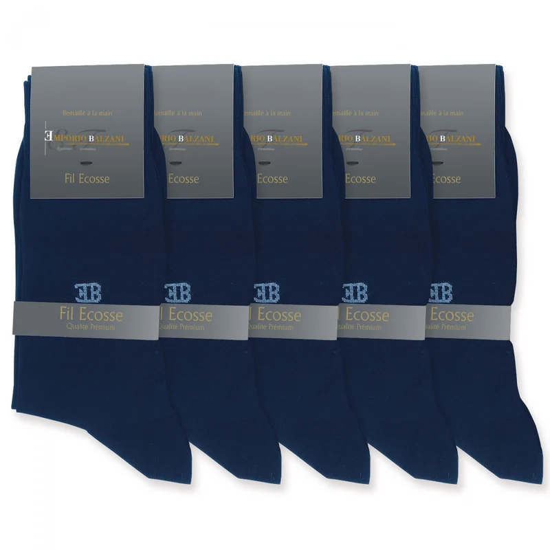 Chaussettes homme fil d'écosse lot de 5 paires emporio balzani