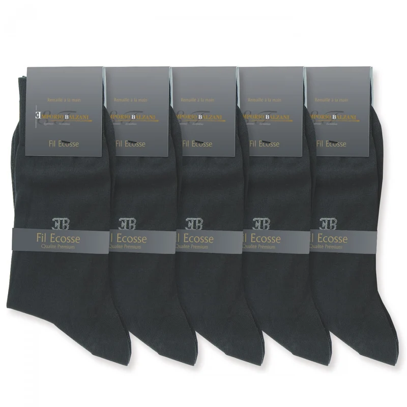 Chaussettes homme fil d'écosse lot de 5 paires emporio balzani