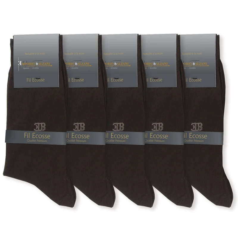 Chaussettes homme fil d'écosse lot de 5 paires emporio balzani