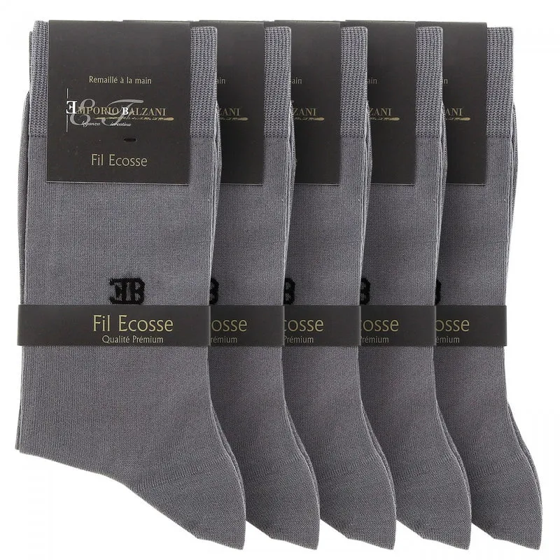 Chaussettes homme fil d'écosse lot de 5 paires emporio balzani