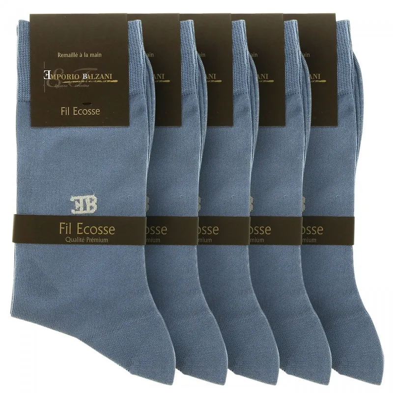 Chaussettes homme fil d'écosse lot de 5 paires emporio balzani
