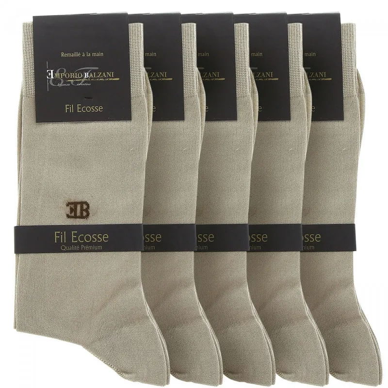 Chaussettes homme fil d'écosse lot de 5 paires emporio balzani