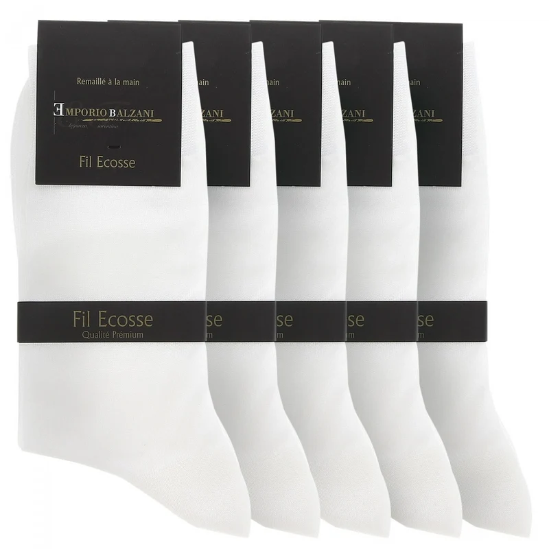 Chaussettes homme fil d'écosse lot de 5 paires emporio balzani