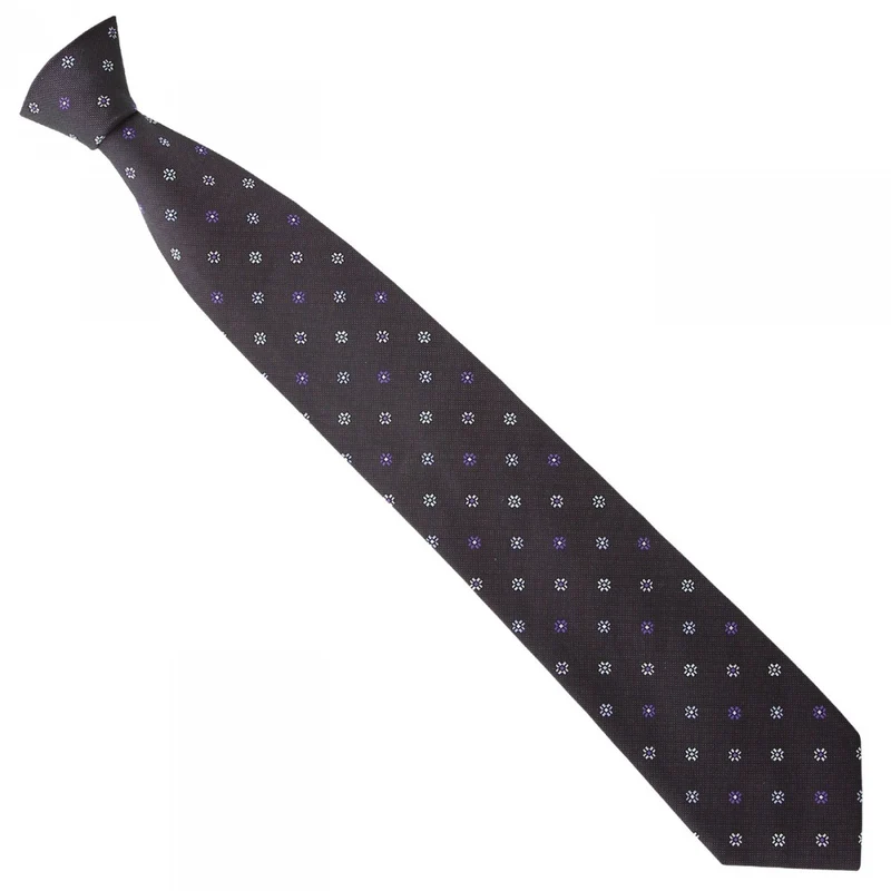 Cravate en soie jacquard carreaux SMART Andrew Mac Allister