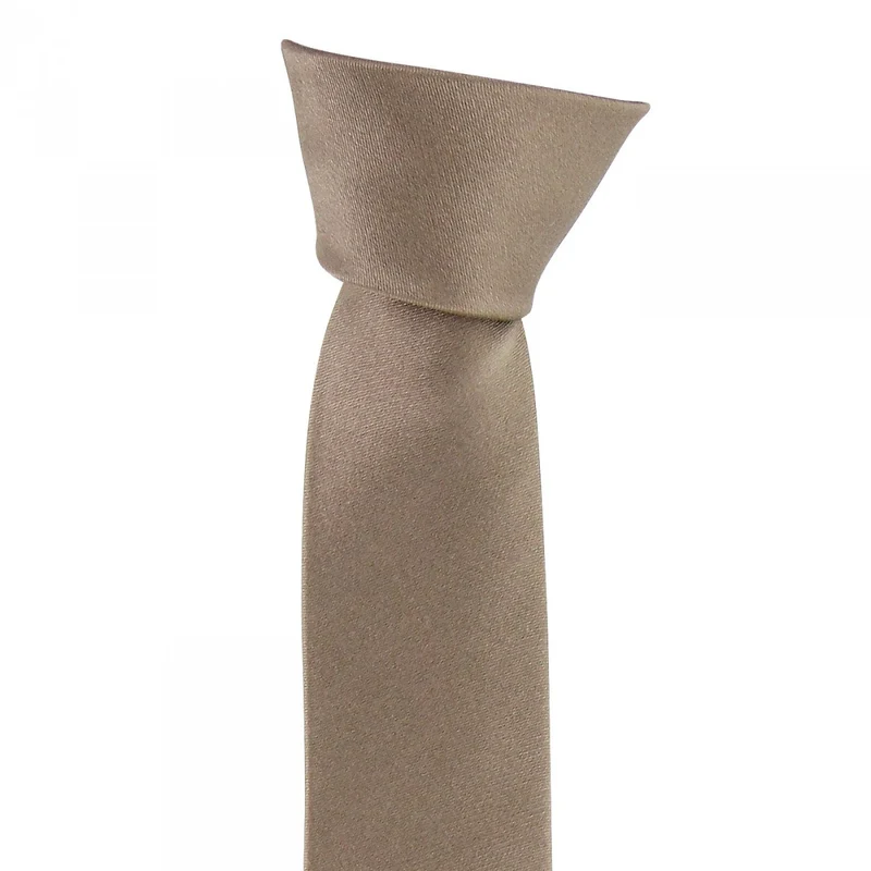 Cravate en soie satin unie SLIM Andrew Mac Allister